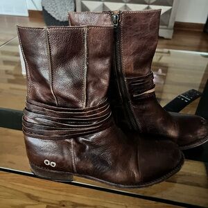 BRAND NEW BED|STU Dark Brown Leather Ankle Boots